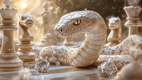 snake on a chessboard