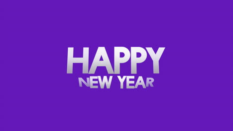 texto moderno de feliz año nuevo en gradiente púrpura