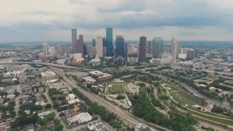 houston texas skyline downtown aerial 3