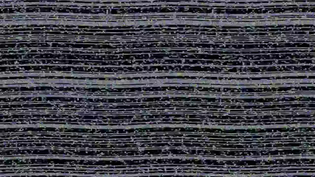 Analog Television Static Noise with Horizontal Glitch Lines