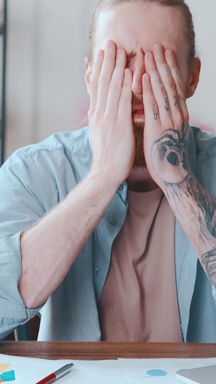 Engaging man shares insights during virtual meeting at home office setting