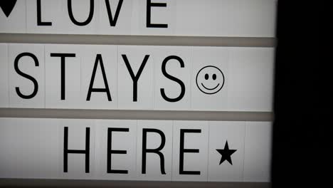 love, family, romantic lighted sign 