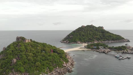 aerial view of koh nang yuan island, koh tao, surat thani-thailand