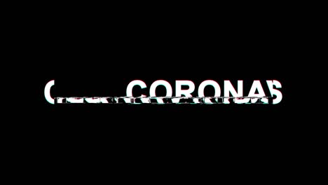 covid-19 coronavirus text glitch animation , alert, risk of outbreak, pandemic. warning glitch message on screen. corona virus covid 19