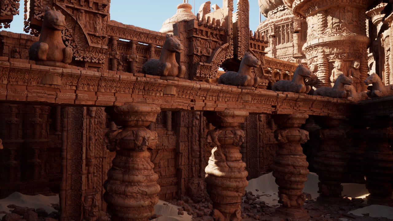 antiguas ruinas en el desierto: una ciudadela de fantasía