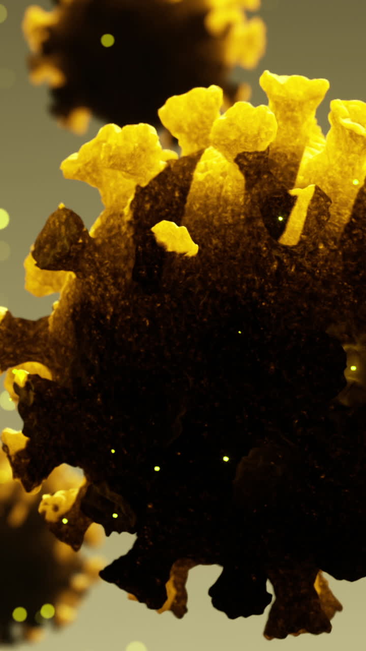 Intricate details of a virus showcasing its structure and unique features