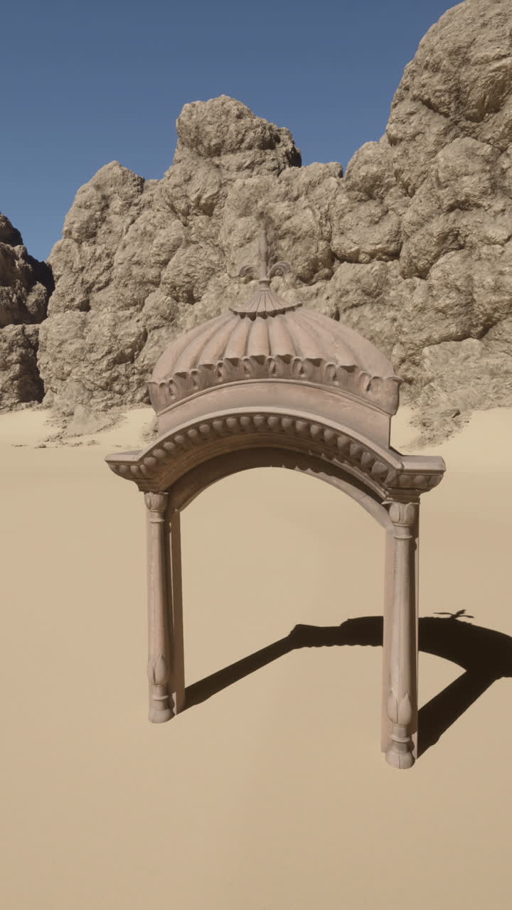 arco de piedra en el desierto