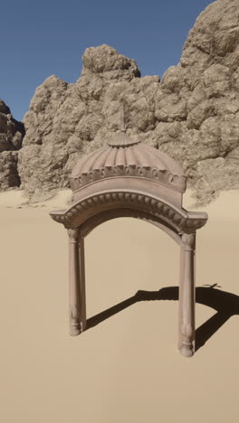 stone archway in the desert