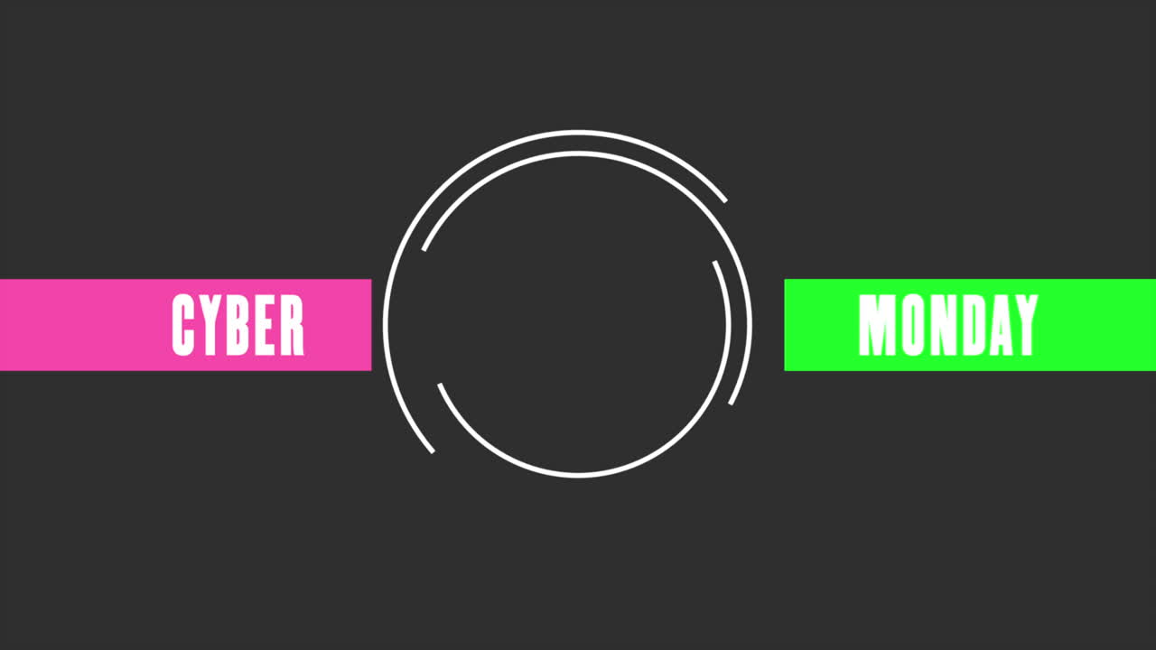 검은색 현대 그라데이션에 빨간색과 녹색 선이 있는 사이버 월요일