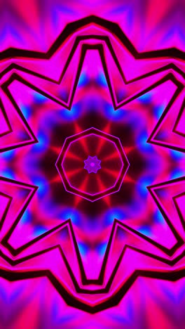 blue and pink abstract design. kaleidoscope vj loop vertical