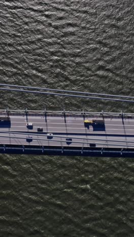 aerial view of the verrazano-narrows bridge