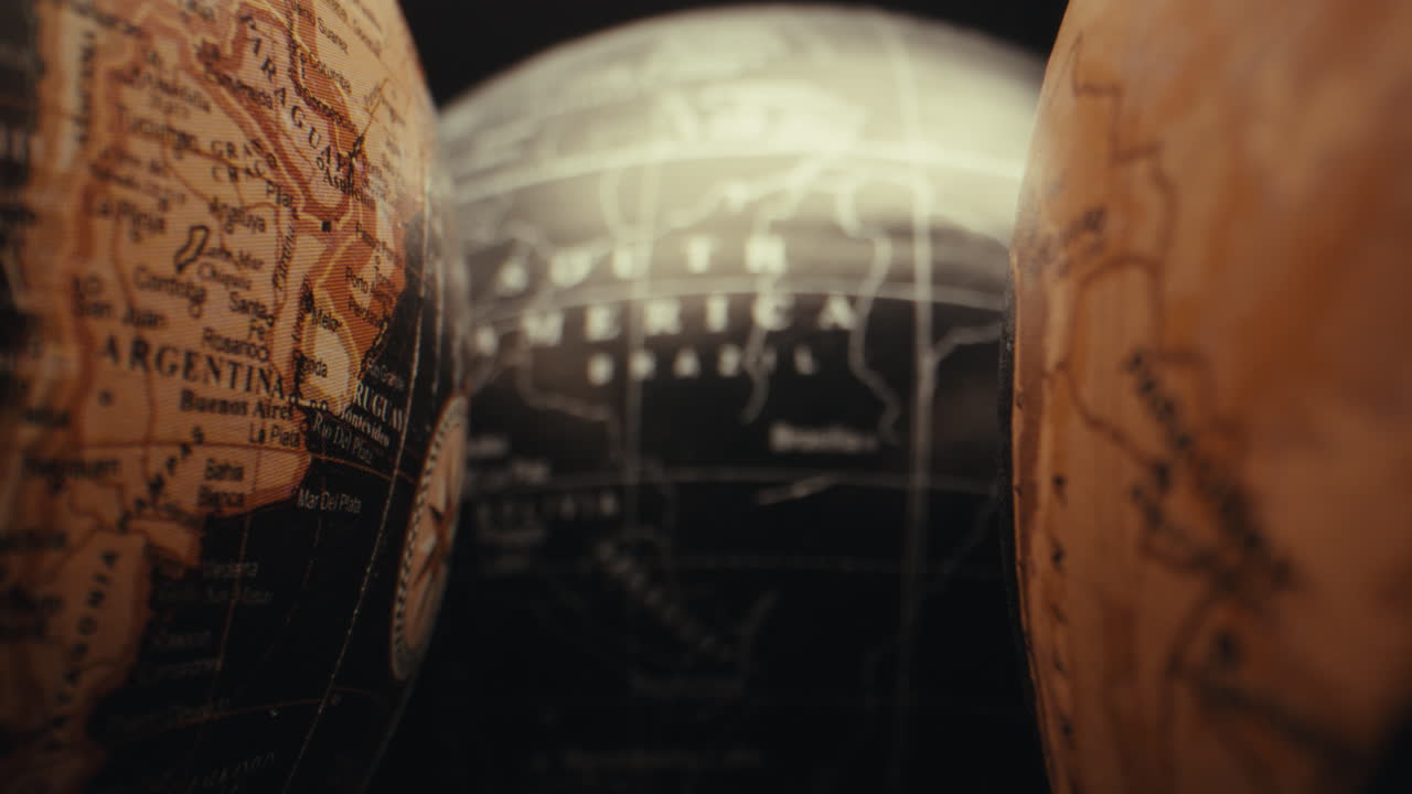 Vintage Globe of South America