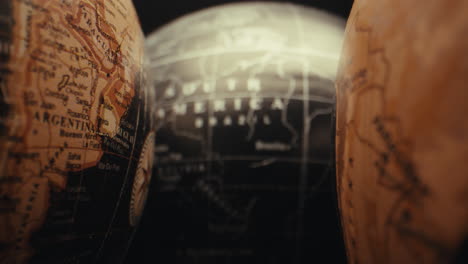 vintage globe of south america