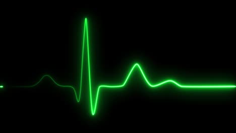 ecg verde de los latidos del corazón