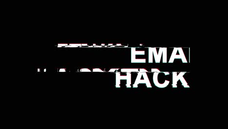 email hacked glitch effect text digital tv distortion