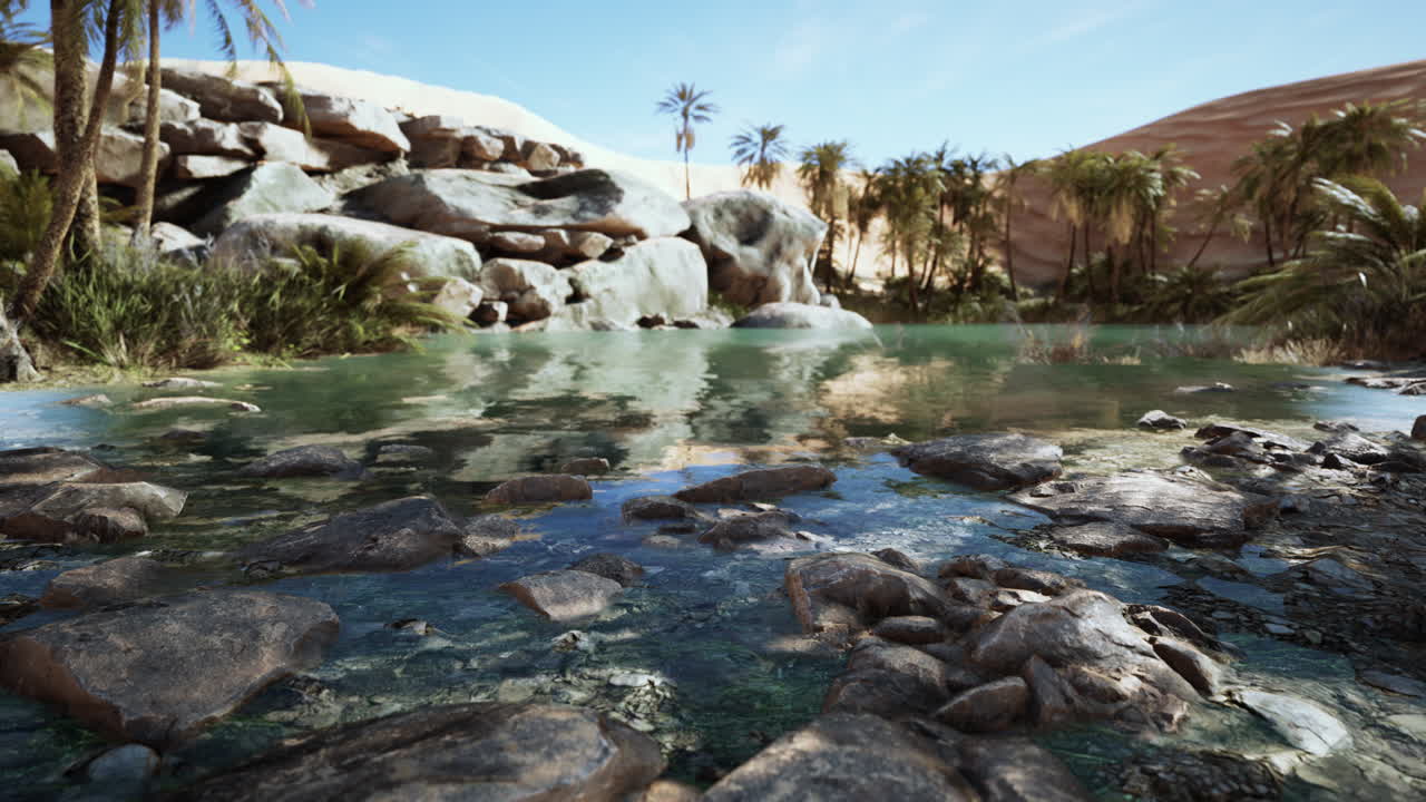 un oasis en el desierto de omán