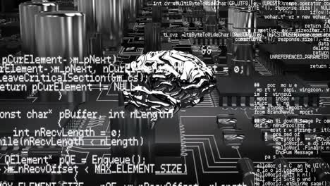 brain and a digital circuit with program codes