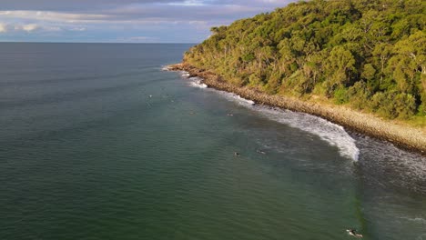 spectacular coastal scenery of noosa headland in noosa national park in noosaville town in queensland, australia