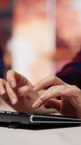 vertical video startup engineer conducting detailed code review to fix bugs