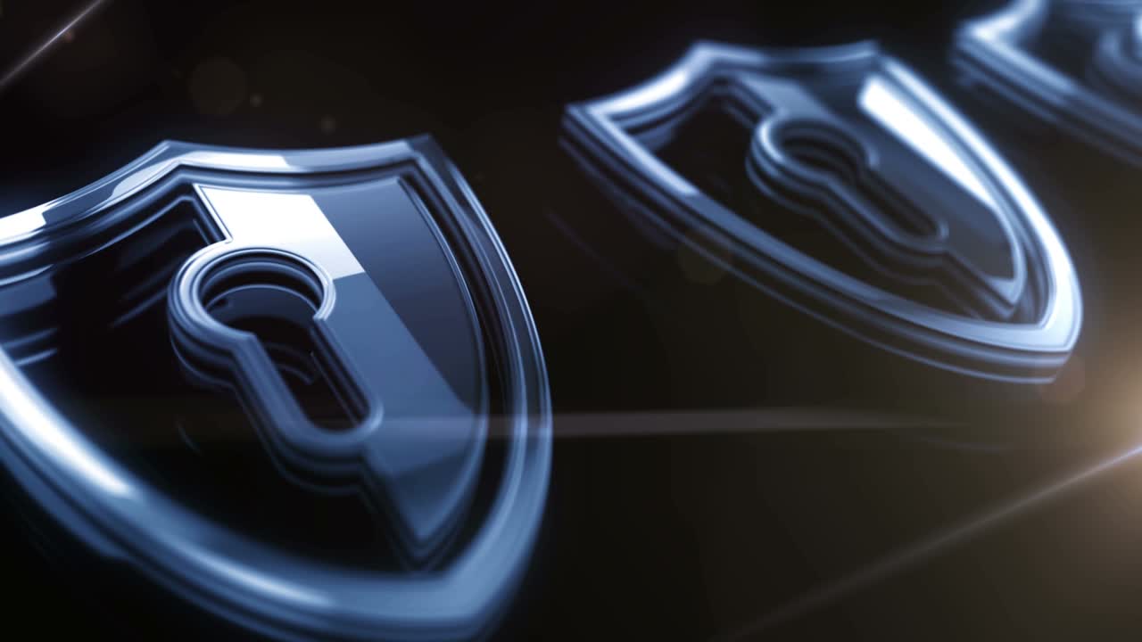 seguridad cibernética y protección de redes digitales concepto de bucle de símbolo de metal