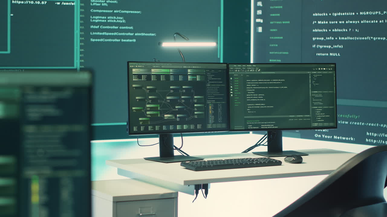 sala de vigilancia segura con tecnología informática avanzada