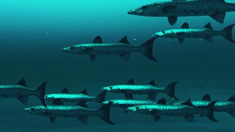 escuela de peces snook bajo el agua