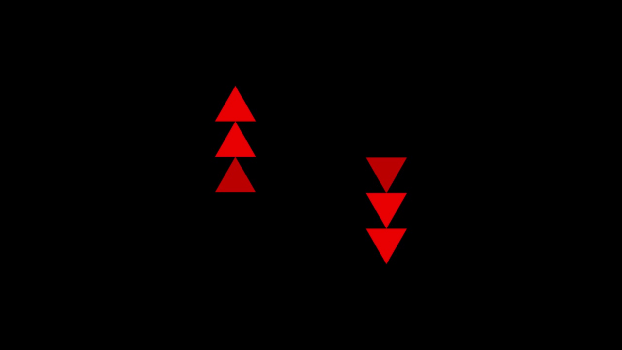 Triangoli rossi su sfondo nero