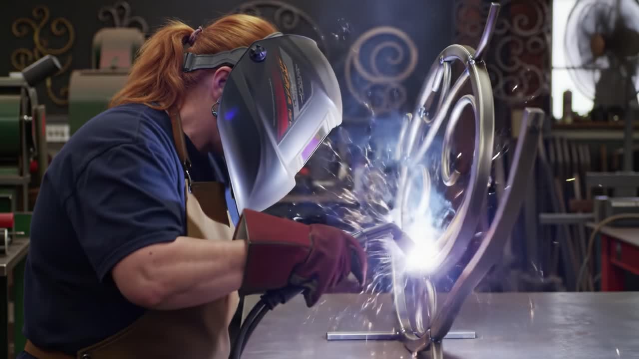 Metal Artist Welding Decorative Metalwork