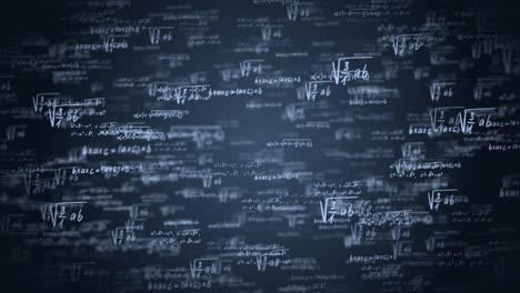 camera flying through math formulas green screen loop animation background math calculations