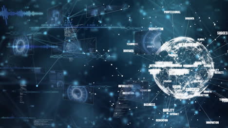 animation of network of connections over globe