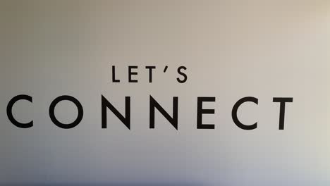 church sign of let's connect for display