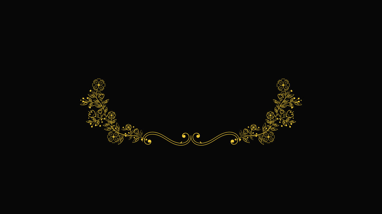 Premium stock video - Text frame flower floral pattern design motion ...