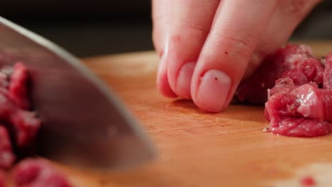 chopping beef