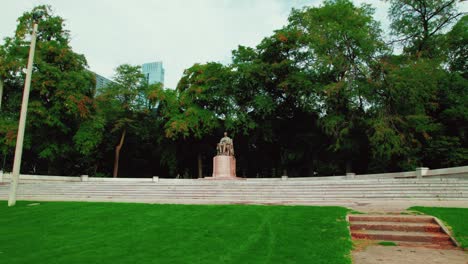 abraham lincoln monument in chicago downtown, illinois