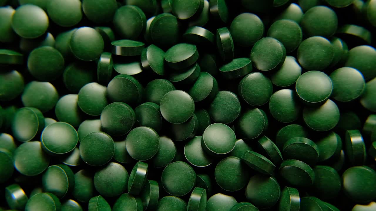 Spirulina pills.Omega three  alternative source. Vegetarian omega three.