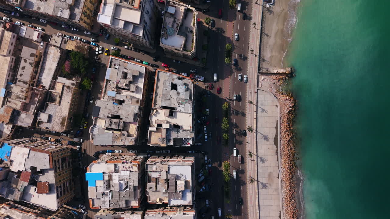 Skyline of Alexandria stretching by the coast
