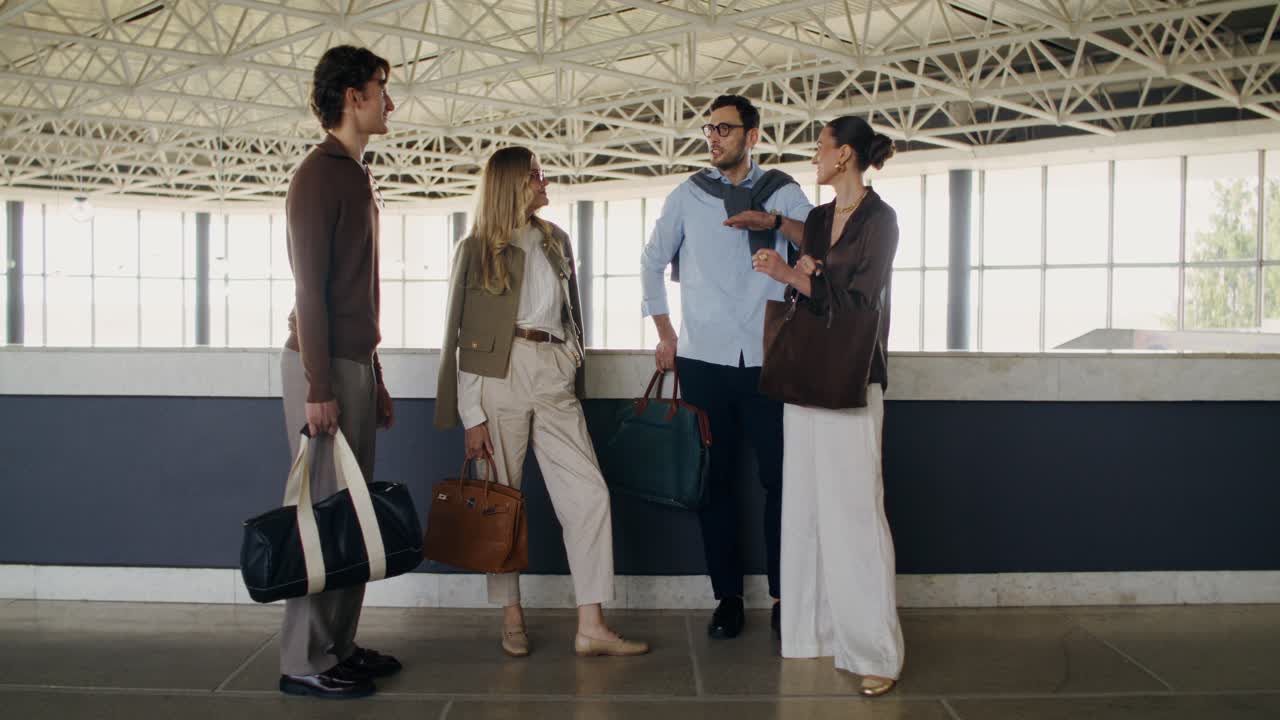 Group of Stylish People in Conversation