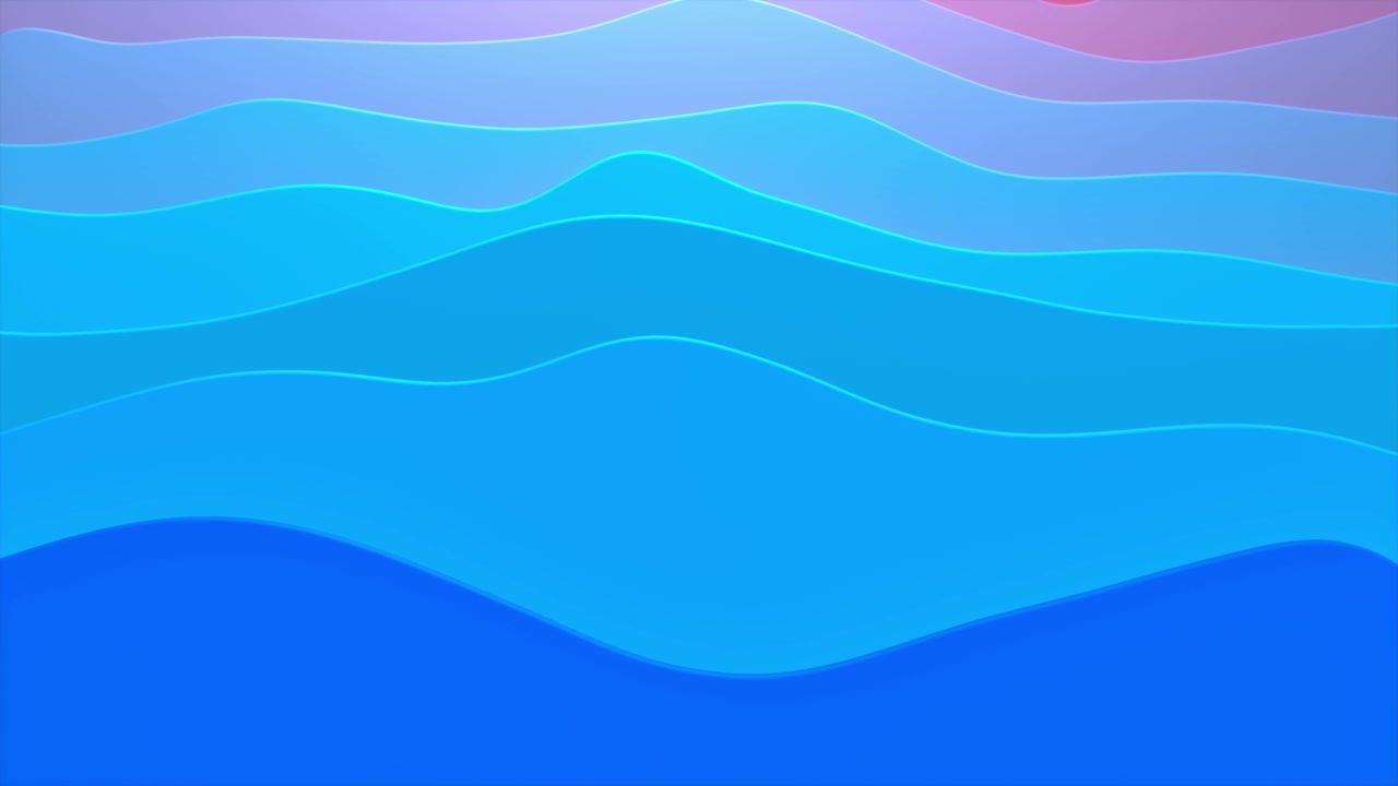 Abstract Blue and Pink Layered Wavy Paper-Cut Background