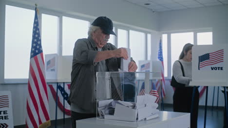 voting at a polling place