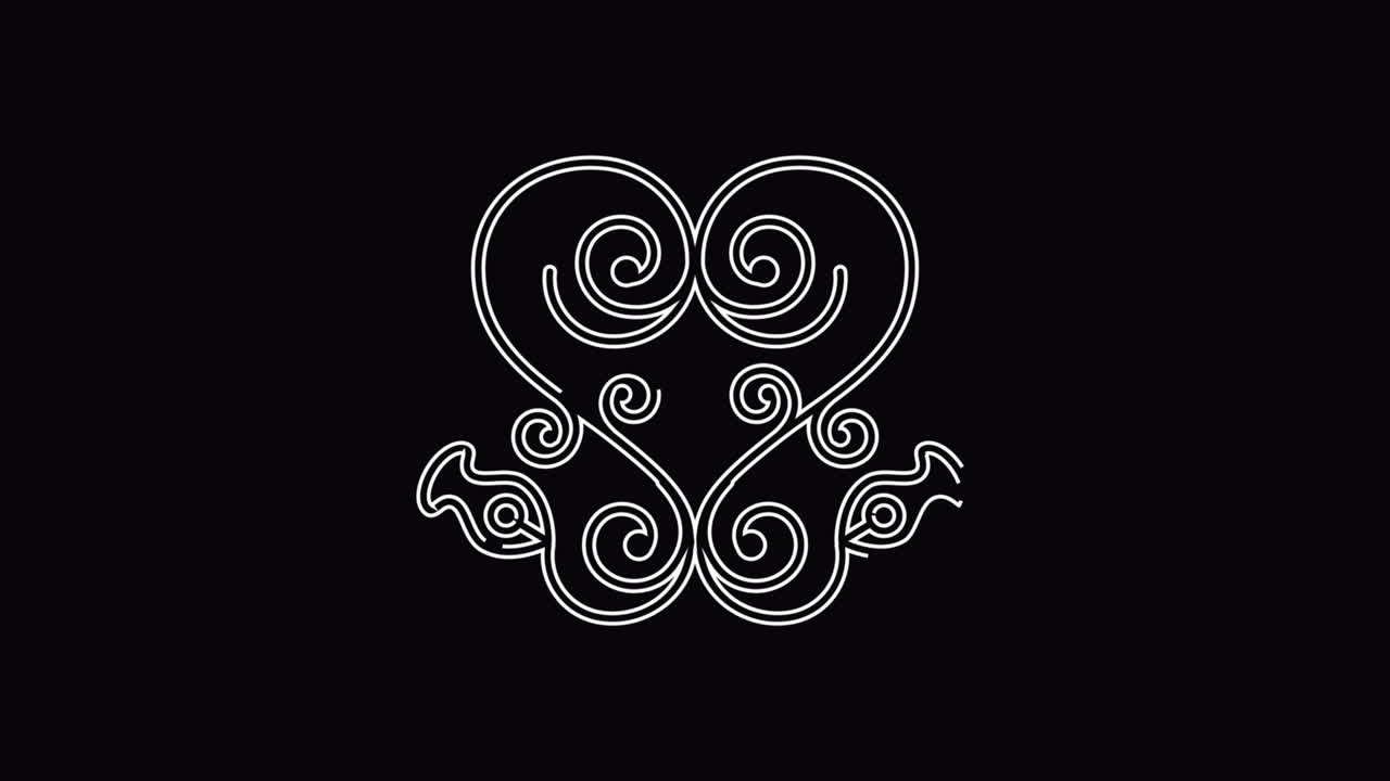 arte floral animado con canal alfa