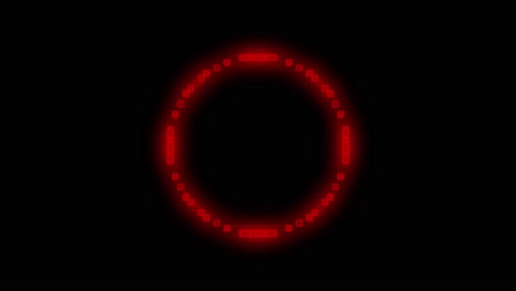 animated retro 8-bit red pulsing circle animation with black background