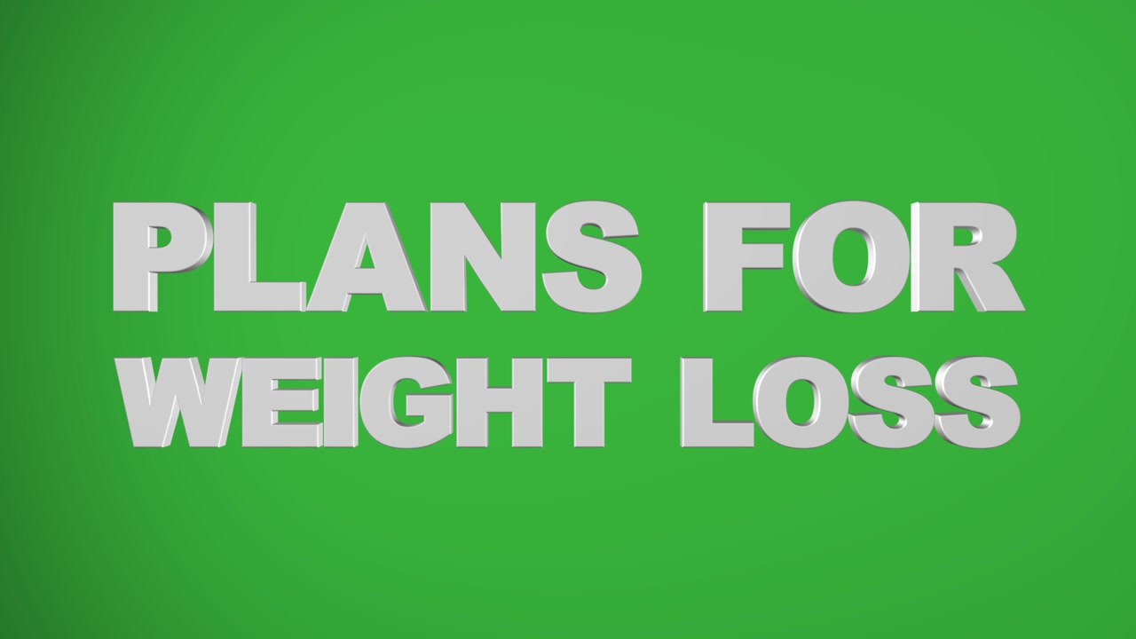 "PLANS FOR WEIGHT LOSS" 3D graphic
