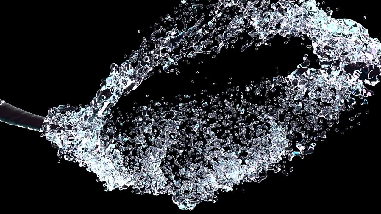 물의 원형 흐름 3d 애니메이션, 투명한 액체 소용돌이, 현실적인 3d 영상, 액체 굴곡, 동적 비디오, 떨어지는 물방울, 느린 동작, 물 소용돌이는, 스플래시 및 스트리밍