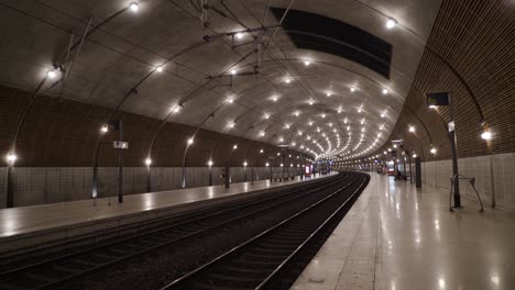 underground train station at night