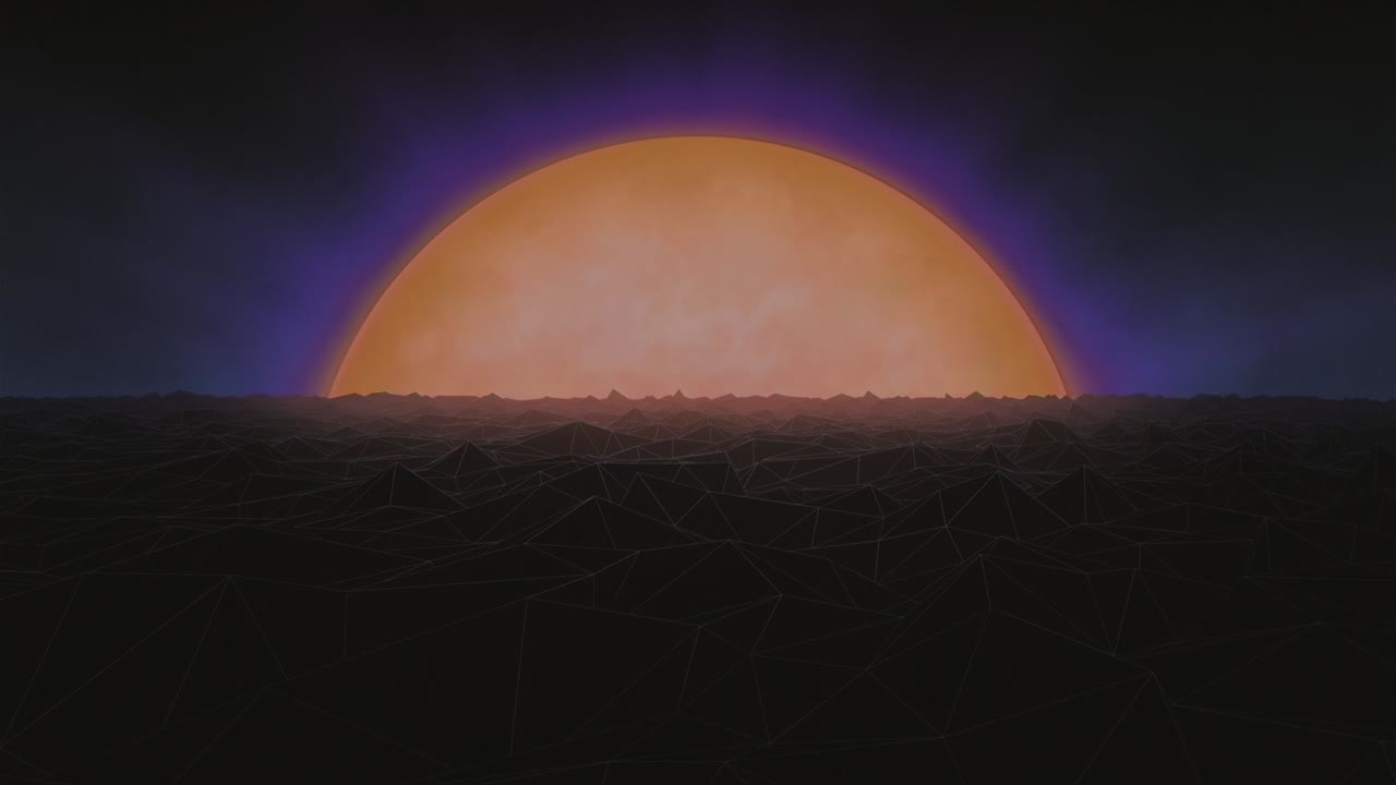 Dark Blue and Orange Spiral Background