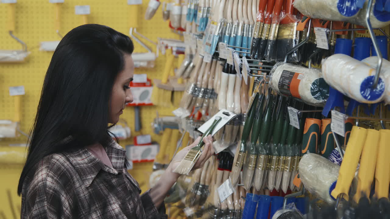 Woman Shopping at Hardware Store