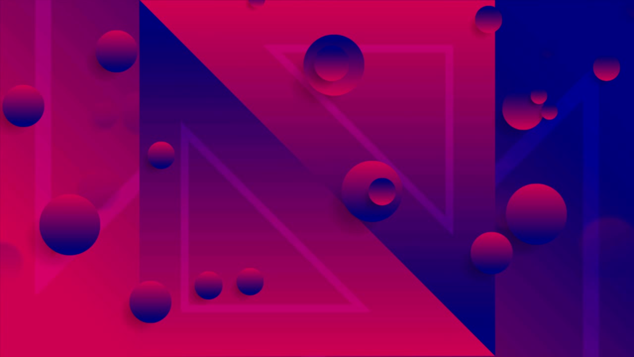 Blue purple abstract neon geometric video animation