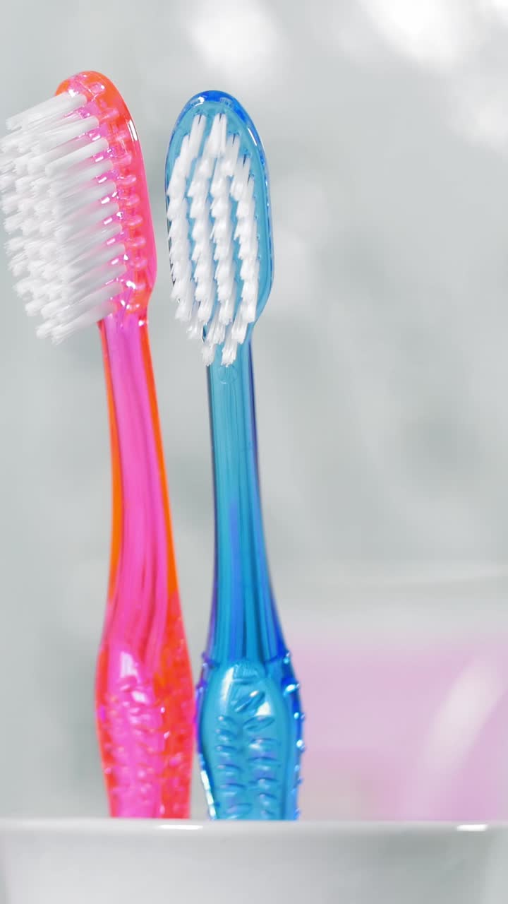 Colorful toothbrushes for dental care