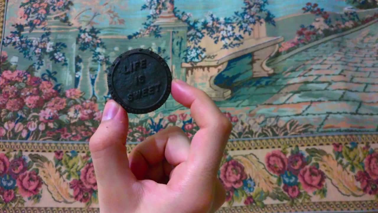 la vida es dulce cita en una galleta