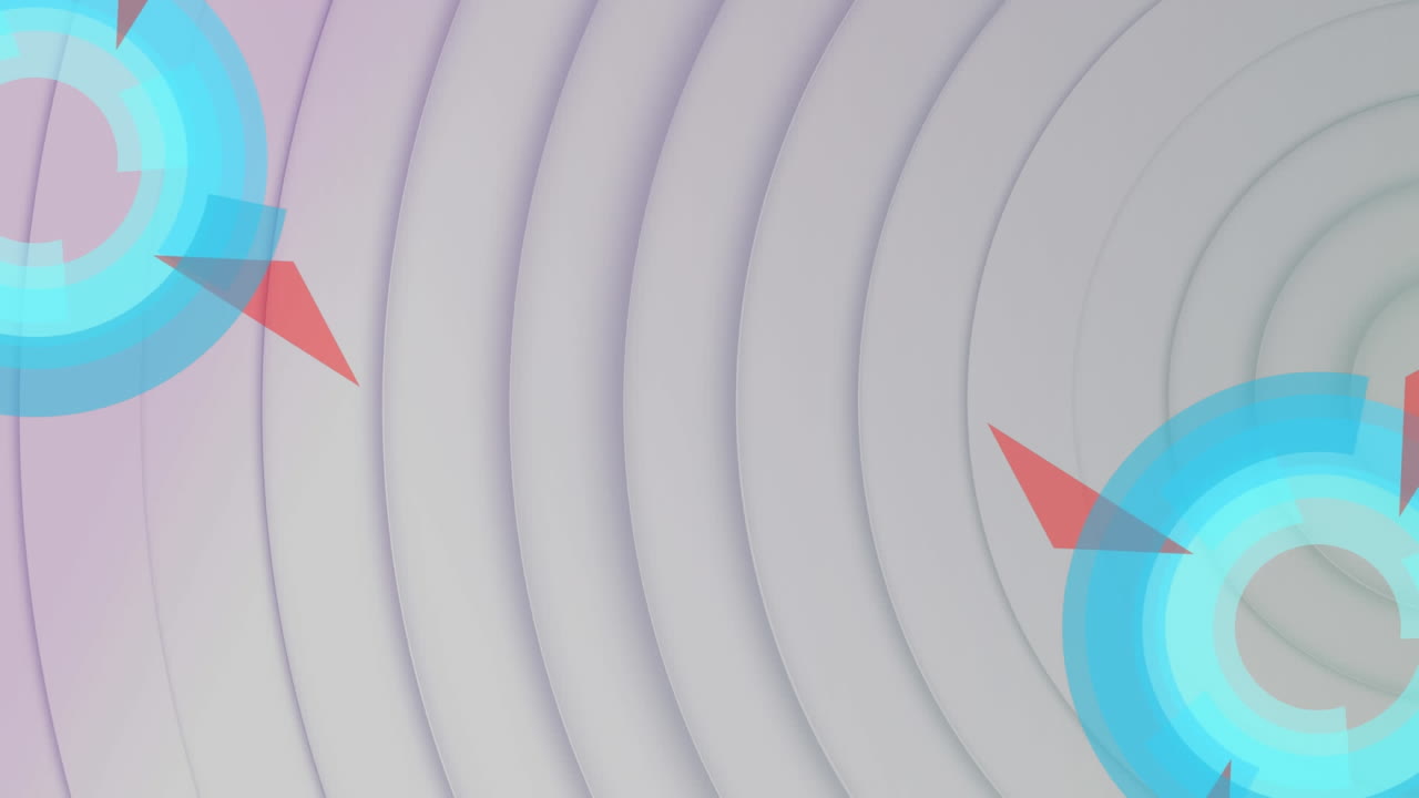 하 ⁇  배경 위에서 파란색 회전 스 ⁇  스캔의 애니메이션